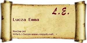 Lucza Emma névjegykártya